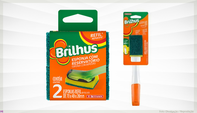 Esponja Brilhus com reservatório chega ao mercado