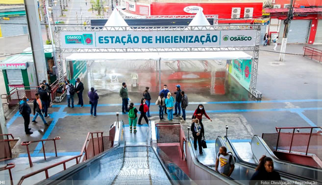 Prefeitura de Osasco monta tenda de higienização; CFQ aponta risco