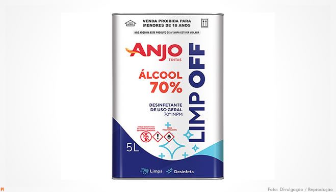 Anjo Tintas desenvolve e lança álcool líquido 70% para venda