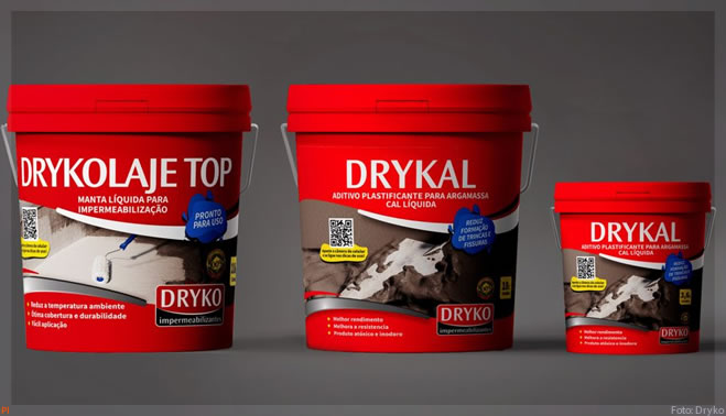 Dryko Impermeabilizantes apresenta novas embalagens