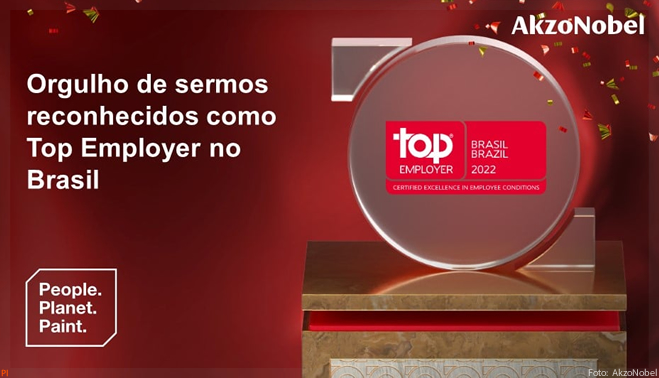 AkzoNobel recebe certificação Top Employers pelo sexto ano consecutivo