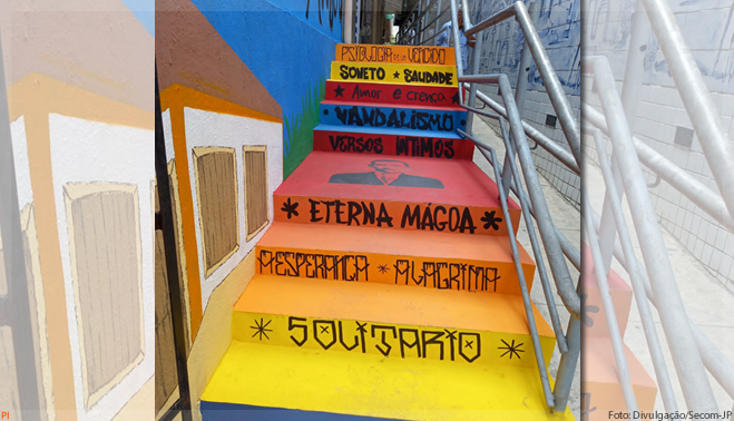 Artistas de rua criam nova pintura na Galeria Augusto dos Anjos, em João Pessoa