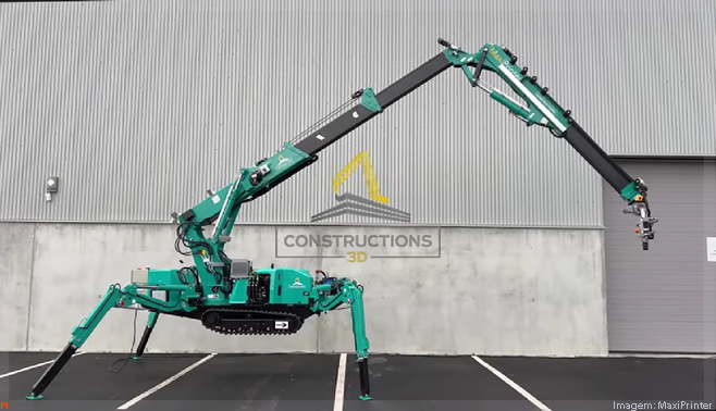 A impressora robótica “Maxi Printer” imprime casas de forma rápida e sem desperdício