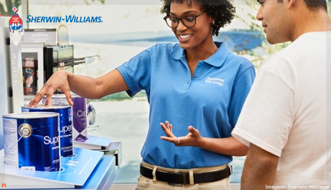 Crescimento das cores Sherwin-Williams