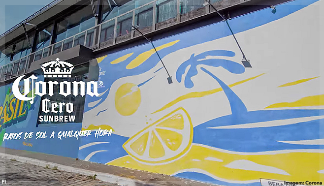 Corona cria pintura com tinta sensível ao sol em São Paulo