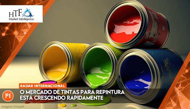 O mercado de tintas para repintura está crescendo rapidamente