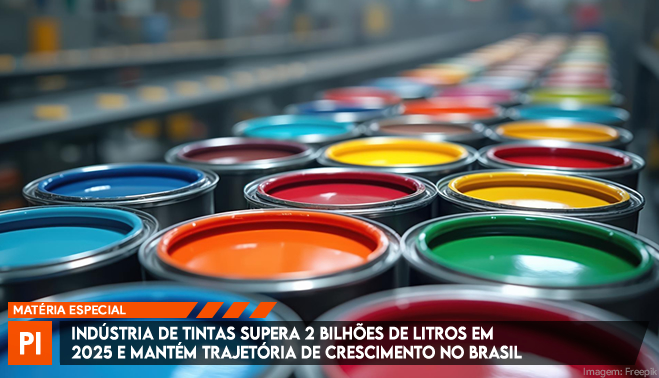Indústria de tintas supera 2 bilhões de litros em 2025 e mantém trajetória de crescimento no Brasil
